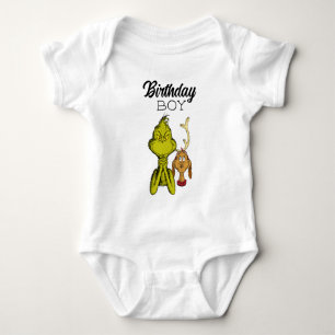 Grinch Schoolbord Verjaardags Jongen Romper