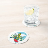 Grinch Snowboarden Kartonnen Onderzetters (Insitu)