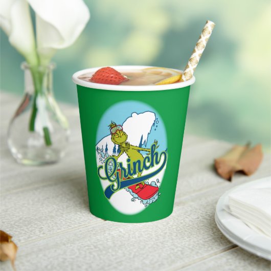 Grinch Snowboarden Papieren Bekers (Insitu)