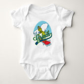 Grinch Snowboarden Romper (Voorkant)