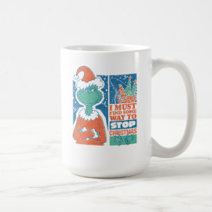 Grinch Stop Kerstmis Vintage Grafisch Ontwerp Koffiemok