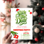 Grinch Style Christmas Party Save the Date Kaart