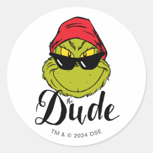 Grinch The dude Ronde Sticker