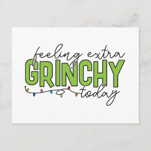Grinch Voel me vandaag extra grincherig 4 Briefkaart