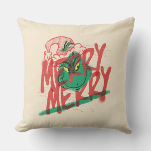 Grinch Vrolijke Vrolijke Grunge Grafiek Kussen