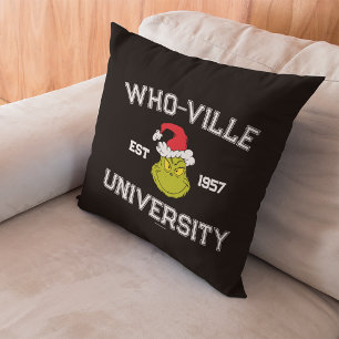 Grinch   Who-ville Universiteit Opgericht 1957 Kussen