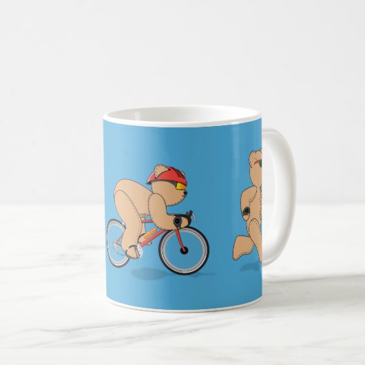 Grincheux fane la tasse de triathlon (Devant droit)