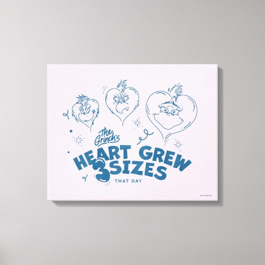 Grinch's Heart groeide 3 maten Canvas Afdruk (Voorkant)