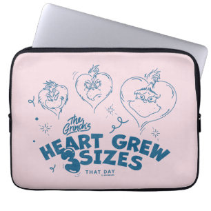 Grinch's Heart groeide 3 maten Laptop Sleeve