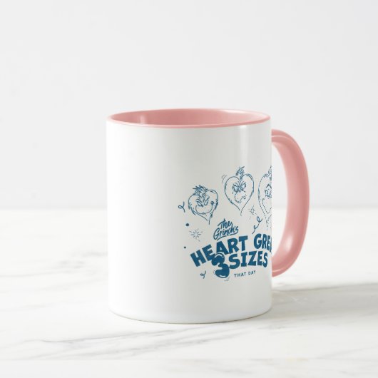 Grinch's Heart groeide 3 maten Mok (Voorkant rechts)