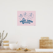 Grinch's Heart groeide 3 maten Poster (Keuken)