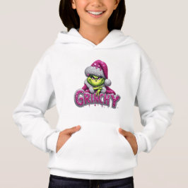 Grinchy Woman — Pink & Silver Holiday Hoodie by Ma