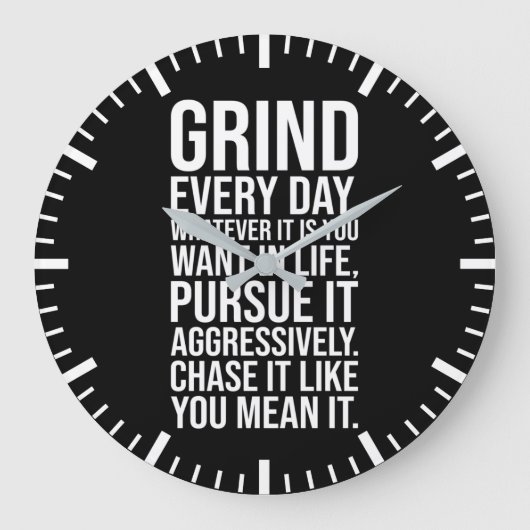 Grind Every Day - Motivational Grote Klok (Voorkant)