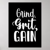 Grind, Grit, Aanwinst, Hustle, Gymnastiek, Succes  Poster (Voorkant)