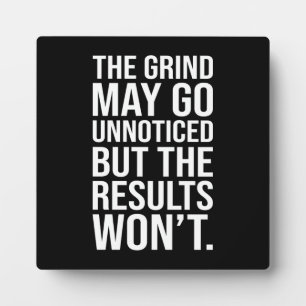 Grind Onopgemerkt vs Resultaten - Succes Motivatie Fotoplaat