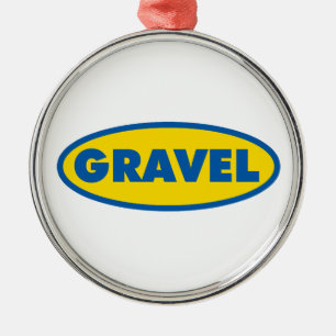 Grindelfiets Gele Logo Metalen Ornament
