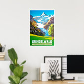 Grindelwald, berpiek, Zwitserland,  Poster (Thuiskantoor)