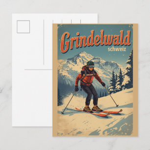 Grindelwald dorp Zwitserland natuur cadeau Briefkaart