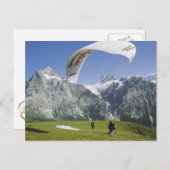 Grindelwald Paragliding Briefkaart (Voorkant / Achterkant)
