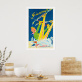 Grindelwald Switzerland Vintage Ski Poster (Cuisine)