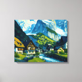 Grindelwald Zwitserland Kunst Canvas Afdruk (Voorkant)