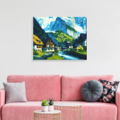 Grindelwald Zwitserland Kunst Canvas Afdruk (Insitu (Woonkamer))