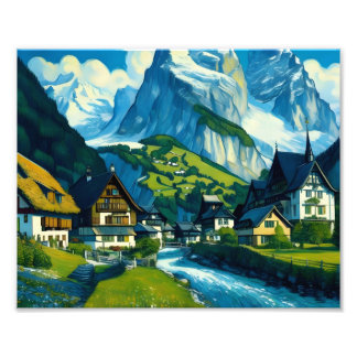 Grindelwald Zwitserland Kunst Foto Afdruk