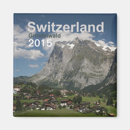 Grindelwald Zwitserland Magnet Veranderjaar Magneet (Voorkant)