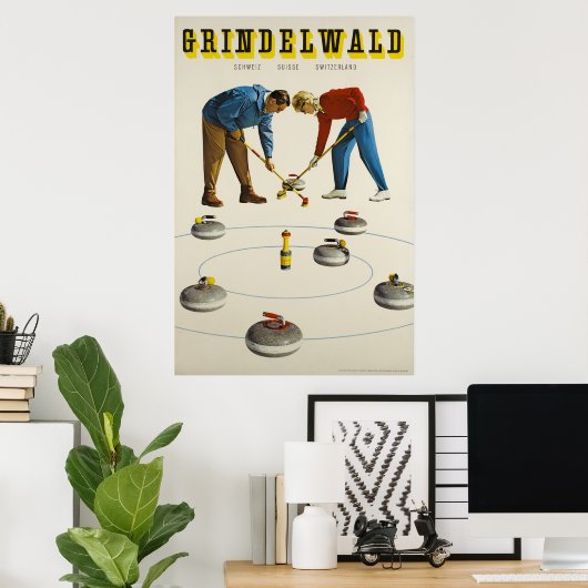 Grindelwald, Zwitserland, reisposter Poster (Thuiskantoor)