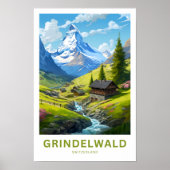 Grindelwald Zwitserland Reisprint Poster (Voorkant)