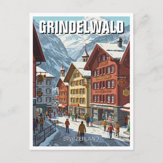 Grindelwald Zwitserland Reizen Briefkaart (Voorkant)