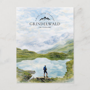 Grindelwald Zwitserse Alpen Landschap Zwitserlan Feestdagenkaart