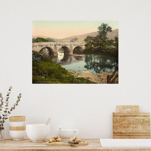 Grindleford Bridge, Derbyshire, Engeland Poster (Keuken)