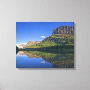 Grinnel Point en Allen Mountain weerspiegelen in Canvas Afdruk