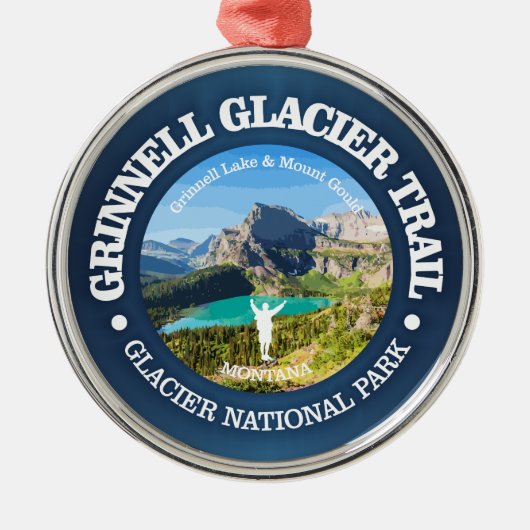 Grinnell Glacier Trail Metalen Ornament (Voorkant)