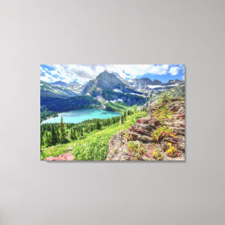 Grinnell Glacier Trail Vista Canvas Afdruk