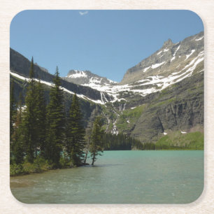 Grinnell Lake in Glacier National Park Vierkante Kartonnen Onderzetter