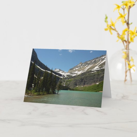 Grinnell Lake in het Nationaal Park Glacier Kaart (Gele Bloem)