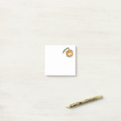 Grinning Cartoon Orange Fruit with Fancy Text Post-it® Notes (Op bureau)