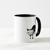 Grinning Cat Mug à café à deux tons (Devant droit)