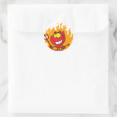 Grinning Devil Met Pitchfork Ronde Sticker (Tas)