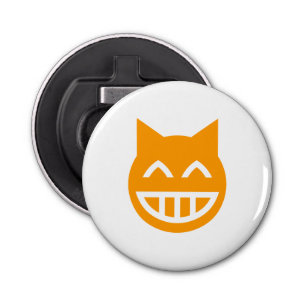 Grinning Emoji Cat Button Flesopener