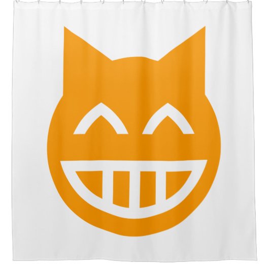 Grinning Emoji Cat Douchegordijn (Voorkant)