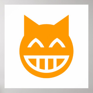 Grinning Emoji Cat Poster
