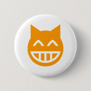 Grinning Emoji Cat Ronde Button 5,7 Cm