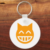 Grinning Emoji Cat Sleutelhanger (Voorkant)
