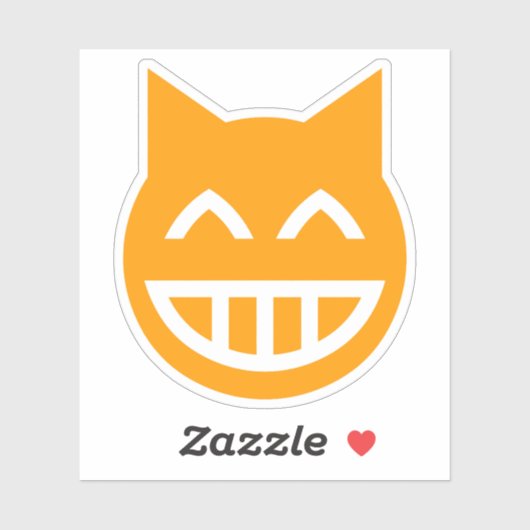 Grinning Emoji Cat Sticker (Vel)