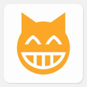 Grinning Emoji Cat Vierkante Sticker