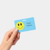 Grinning Face Classic avec prénom Badge de prénom (Manuel / portable)