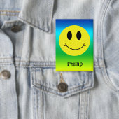Grinning Face Classic Gepersonaliseerd Button (Insitu)